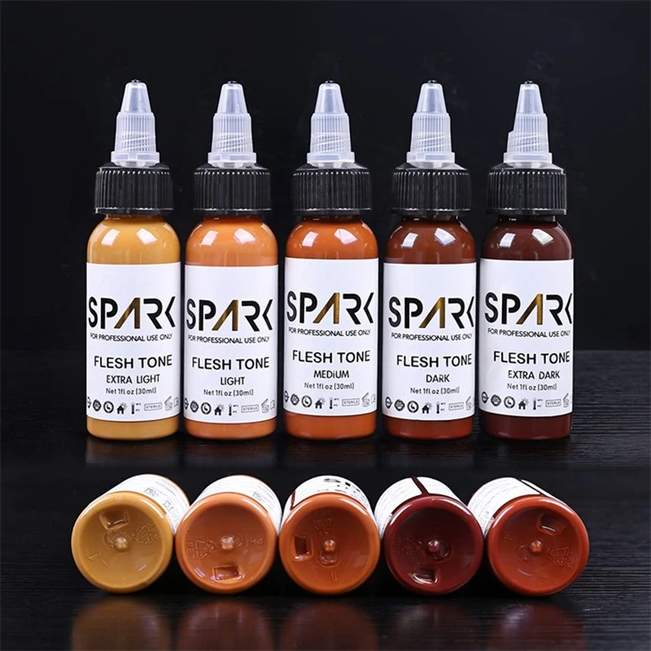 Ink Series Spark Tattoo Ink Набір чорнил для татуювання Professional Vanta Black 8OZ 4OZ Super Black Ink Series Spark Tattoo Ink Набір чорнил для татуювання Professional