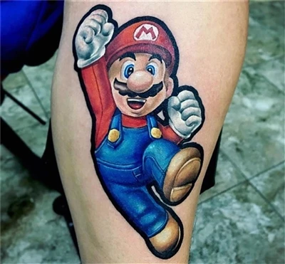 Mario Bross Tattoo Зроблено @ nacho_serrano_2012 З Аргентини З #sparkcartridg...