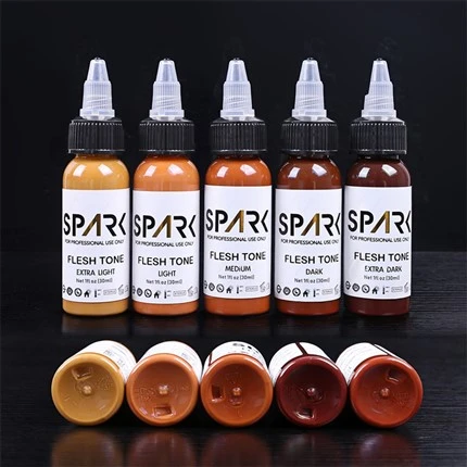 Ink Series Spark Tattoo Ink Набір чорнил для татуювання Professional Vanta Black 8OZ 4OZ Super Black Ink Series Spark Tattoo Ink Набір чорнил для татуювання Professional