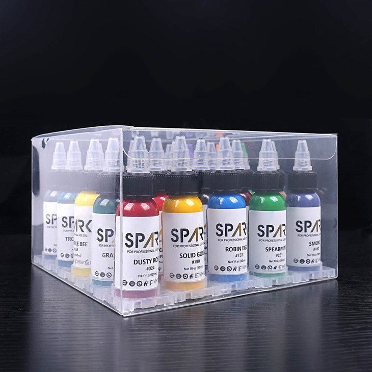 Spark High - End 1oz Premium Fast Smooth Permantent Outentized 25 кольорових наборів Spark Tattoo для татуювального мистецтва та татуювання
