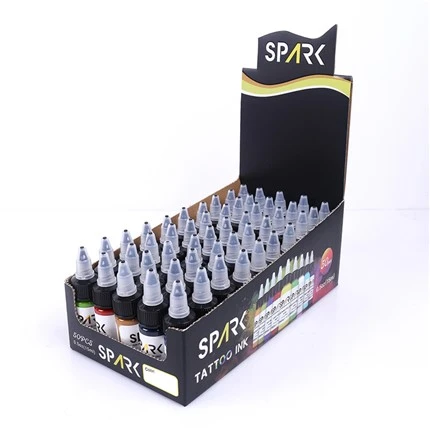 50 наборів кольорів Spark Leadfree Tattoo Ink Black Чорнило для татуювання Чорнило для татуювання Чорне