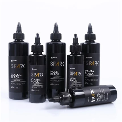 Набір чорнил для татуювань Super Black 8OZ Black Ink Series Vanta Black Spark