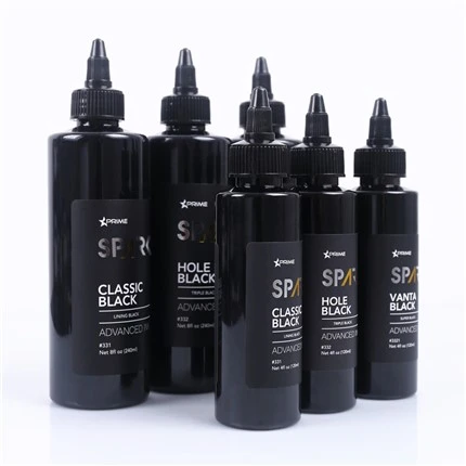 Набір чорнил для татуювань Triple Black 8OZ Hole Black Black Ink Series Spark