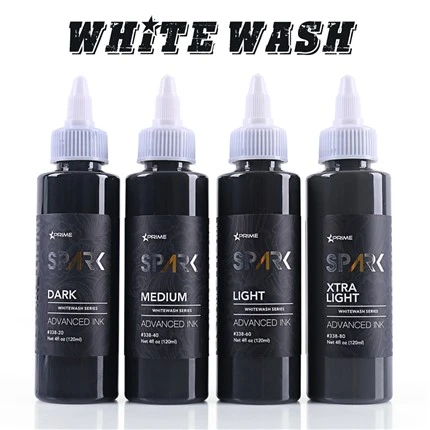 Зберігання чорнила для татуювання White Wash. Чорнило для татуювання Spark