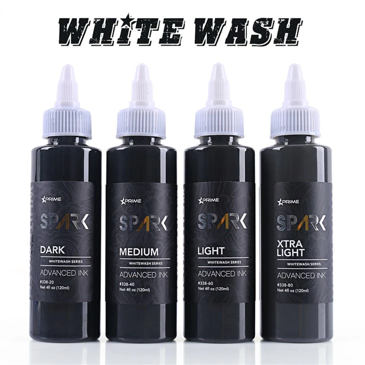 Зберігання чорнила для татуювання White Wash. Чорнило для татуювання Spark