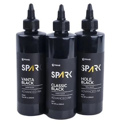 Чорнило для татуювання 8 унцій Super Black Black Ink Серія Vanta Black Spark Чорнило для татуювання Набір чорнил для татуювання