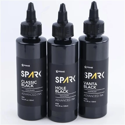 Чорнила для татуювань оптом 8OZ Black Ink Серія Hole Black Triple Black Spark Чорнило для тату без свинцю Чорнило для татуювання