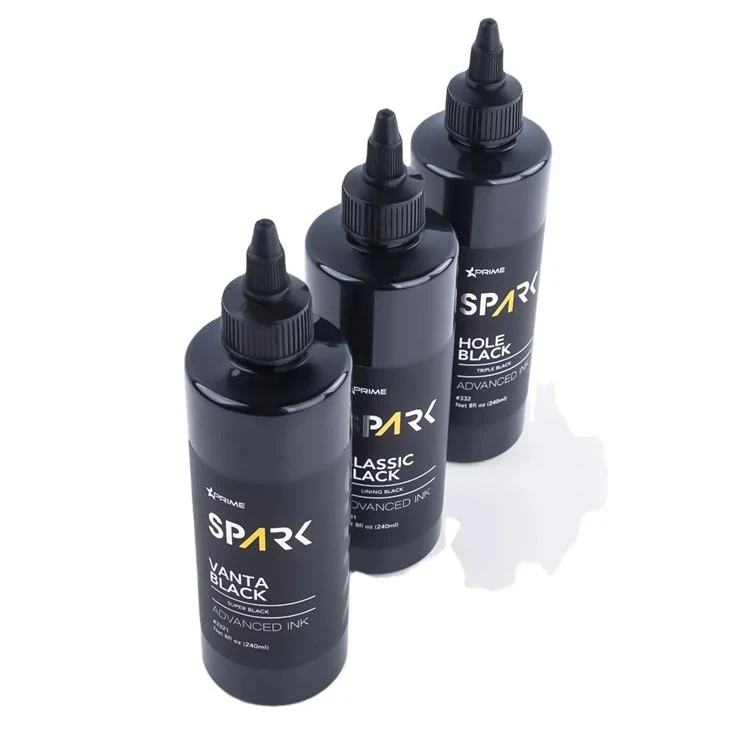 Vanta Black 8OZ 4OZ Super Black Ink Series Spark Tattoo Ink Набір професійних чорнил для татуювання